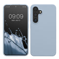 kwmobile Hülle kompatibel mit Samsung Galaxy S24 Hülle - Silikon Handy Case - Handyhülle für Samsung S24 weiche Oberfläche - kabelloses Laden für Galaxy S24 Case - Hellblau matt Hellblau matt  