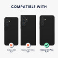 kwmobile Hülle kompatibel mit Samsung Galaxy S24 Plus Hülle - Handyhülle für Samsung S24 Plus weiche Oberfläche - kabelloses Laden für Galaxy S24 Plus Case