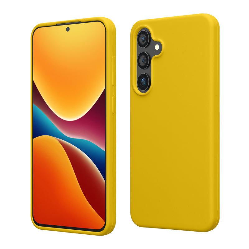 kwmobile Hülle kompatibel mit Samsung Galaxy S24 Plus Hülle - Silikon Handy Case - Handyhülle für Samsung S24 Plus weiche Oberfläche - kabelloses Laden für Galaxy S24 Plus Case - Strahlend Gelb Strahlend Gelb  