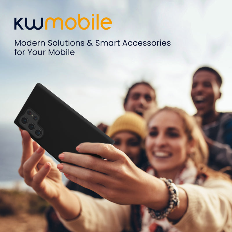 kwmobile Hülle kompatibel mit Samsung Galaxy S24 Ultra Hülle - Silikon Handy Case - Handyhülle für Samsung S24 Ultra weiche Oberfläche - kabelloses Laden für Galaxy S24 Ultra Case