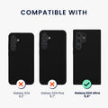 kwmobile Hülle kompatibel mit Samsung Galaxy S24 Ultra Hülle - Silikon Handy Case - Handyhülle für Samsung S24 Ultra weiche Oberfläche - kabelloses Laden für Galaxy S24 Ultra Case