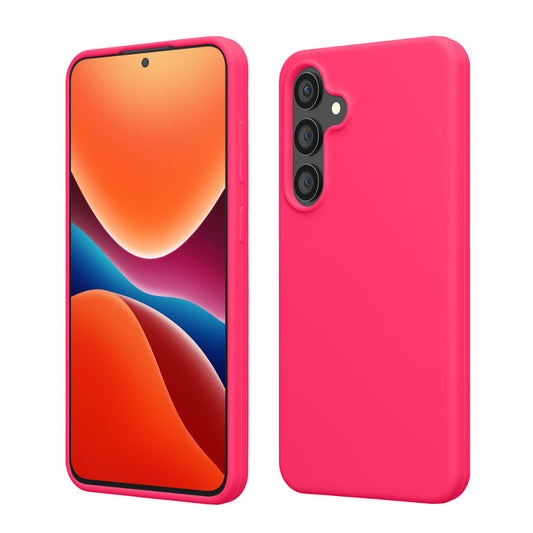 kwmobile Hülle kompatibel mit Samsung Galaxy S23 FE Hülle - Silikon Handy Case - Handyhülle weiche Oberfläche - kabelloses Laden - Neon Pink Neon Pink  
