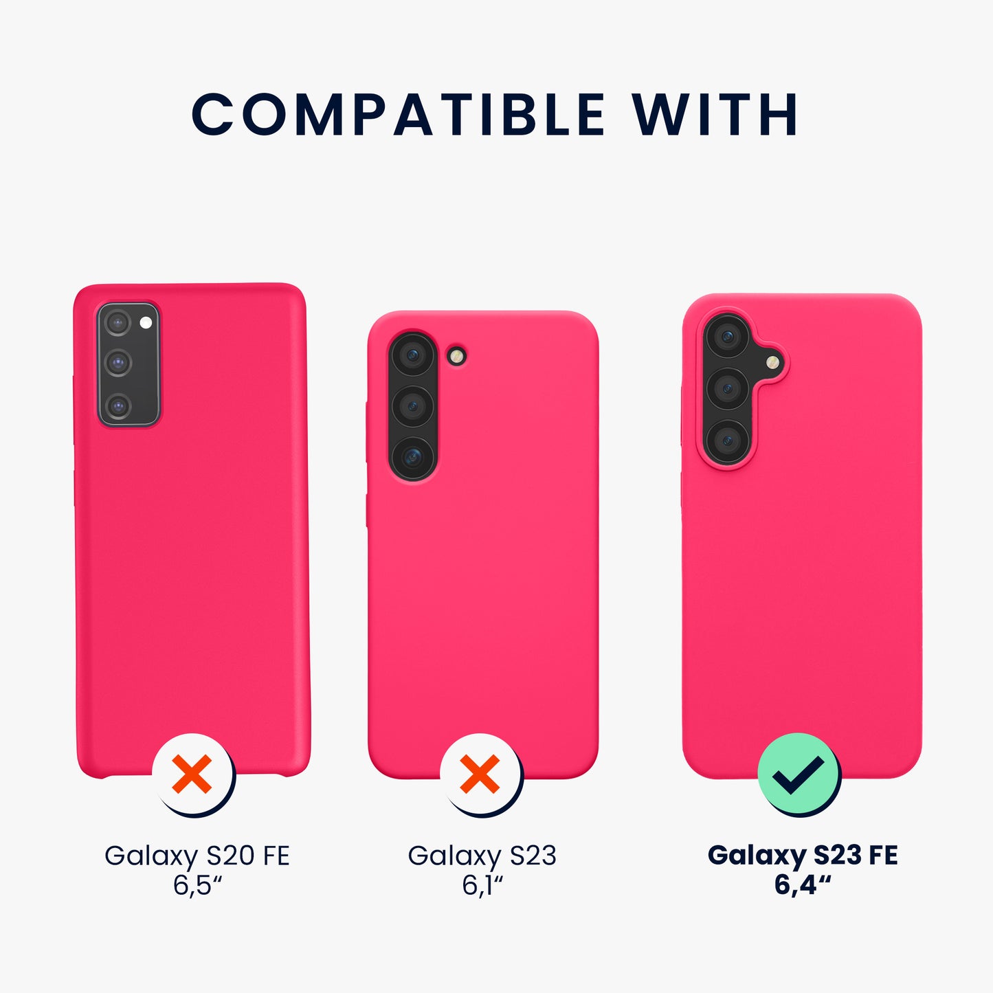kwmobile Handyhülle für Samsung Galaxy S23 FE Hülle - Case Silikon - Kabelloses Laden - Schutzhülle Cover