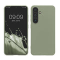 kwmobile Hülle kompatibel mit Samsung Galaxy S24 Hülle - TPU Silikon Handyhülle weich schlank - Case stoßabsorbierend flexibel - kabelloses Laden - Graugrün Graugrün  