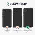 kwmobile Hülle kompatibel mit Samsung Galaxy S24 Plus Hülle - Silikon Handyhülle weich schlank - Case stoßabsorbierend flexibel - kabelloses Laden