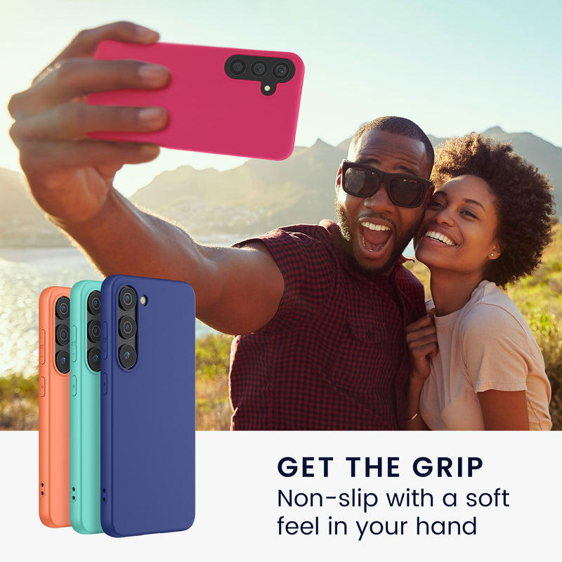 kwmobile Hülle kompatibel mit Samsung Galaxy S24 Plus Hülle - Silikon Handyhülle weich schlank - Case stoßabsorbierend flexibel - kabelloses Laden