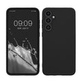 kwmobile Hülle kompatibel mit Samsung Galaxy S23 FE Hülle - weiches TPU Silikon Case - Cover geeignet für kabelloses Laden - Schwarz Schwarz  