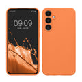 kwmobile Hülle kompatibel mit Samsung Galaxy S23 FE Hülle - weiches TPU Silikon Case - Cover geeignet für kabelloses Laden - Fruity Orange Fruity Orange  