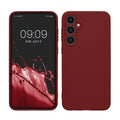 kwmobile Hülle kompatibel mit Samsung Galaxy S23 FE Hülle - weiches TPU Silikon Case - Cover geeignet für kabelloses Laden - Bordeaux Violett Bordeaux Violett  