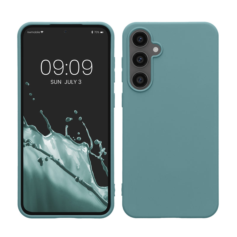 kwmobile Hülle kompatibel mit Samsung Galaxy S23 FE Hülle - weiches TPU Silikon Case - Cover geeignet für kabelloses Laden - Arctic Night Arctic Night  