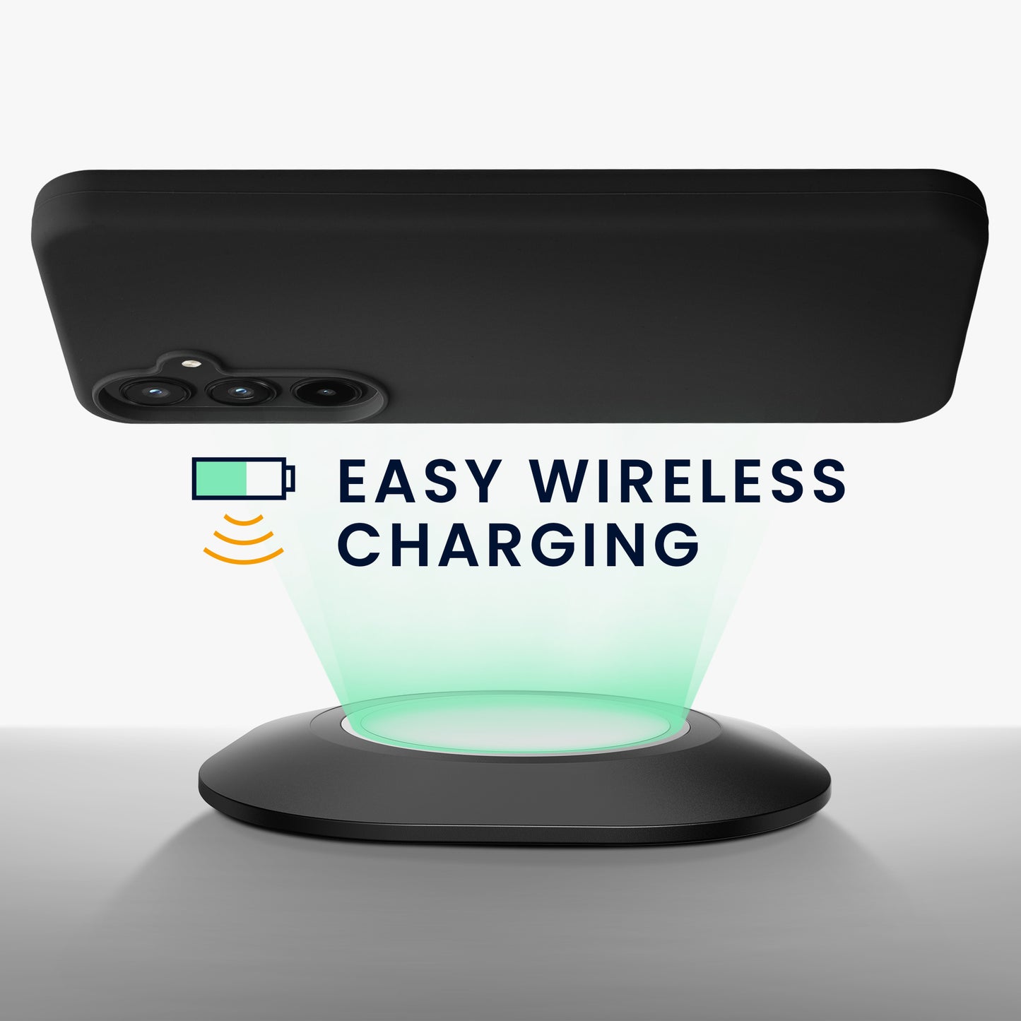 kwmobile Handyhülle für Samsung Galaxy A55 5G Hülle - Case Silikon - Kabelloses Laden - Schutzhülle Cover