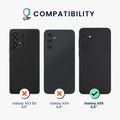 kwmobile Handyhülle für Samsung Galaxy A55 5G Hülle - Case Silikon - Kabelloses Laden - Schutzhülle Cover