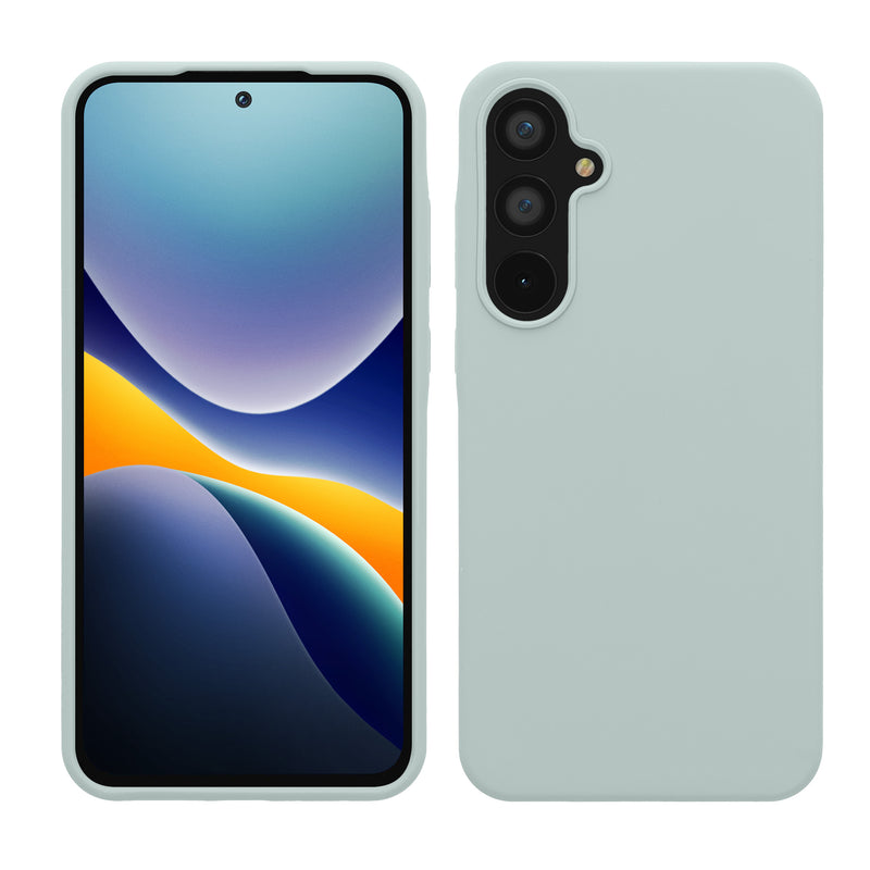 kwmobile Hülle kompatibel mit Samsung Galaxy A55 5G Hülle - Silikon Handy Case - Handyhülle weiche Oberfläche - kabelloses Laden - Cool Mint Cool Mint  