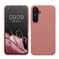 kwmobile Hülle kompatibel mit Samsung Galaxy A55 5G Hülle - Silikon Handy Case - Handyhülle weiche Oberfläche - kabelloses Laden - Winter Rose Winter Rose  
