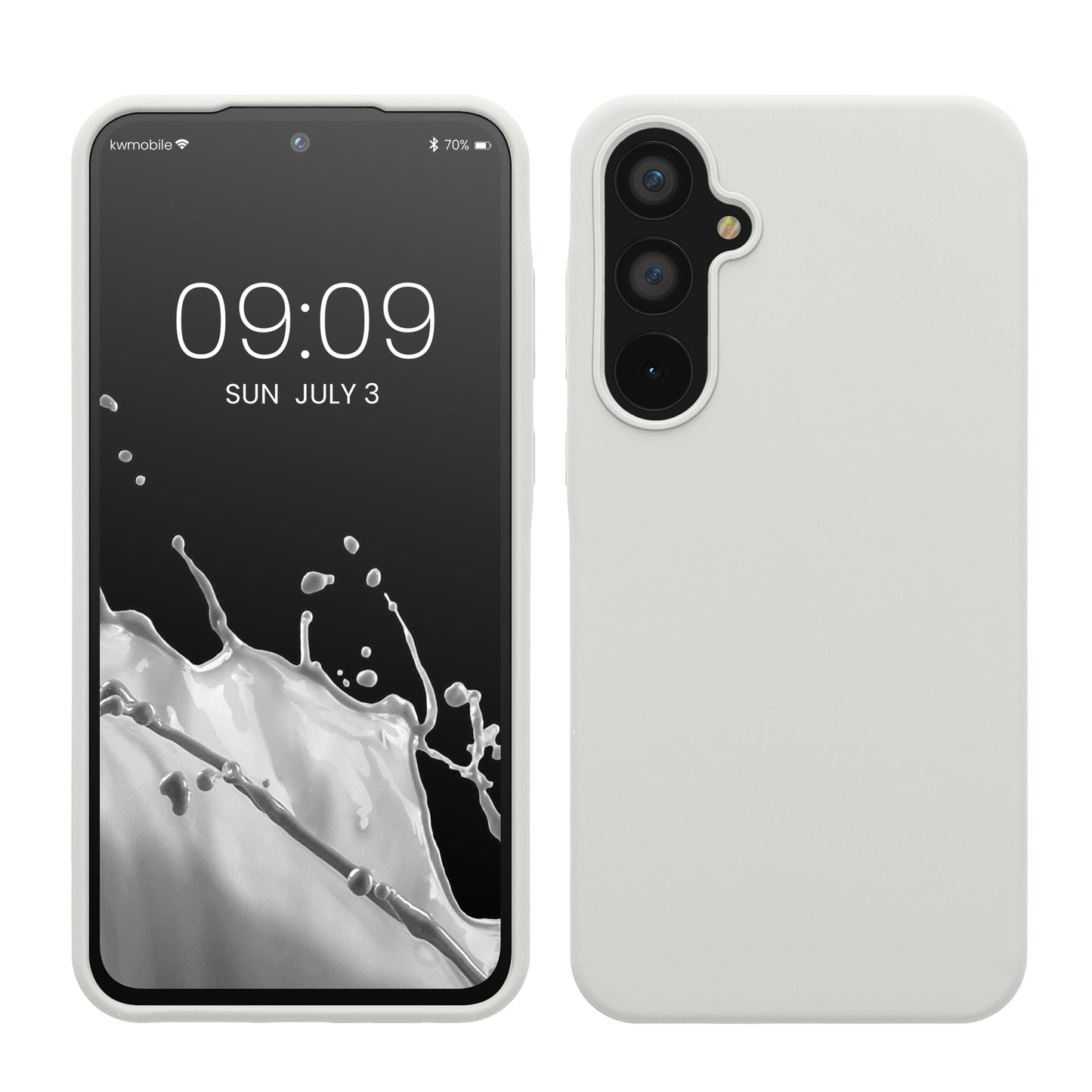 kwmobile Hülle kompatibel mit Samsung Galaxy A55 5G Hülle - Silikon Handy Case - Handyhülle weiche Oberfläche - kabelloses Laden - Weiß matt Weiß matt  