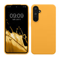 kwmobile Hülle kompatibel mit Samsung Galaxy A55 5G Hülle - Silikon Handy Case - Handyhülle weiche Oberfläche - kabelloses Laden - Mango Mango  