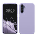 kwmobile Hülle kompatibel mit Samsung Galaxy A15 5G Hülle - Silikon Handy Case - Handyhülle weiche Oberfläche - kabelloses Laden - Lavendel Lavendel  