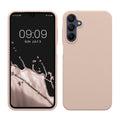 kwmobile Hülle kompatibel mit Samsung Galaxy A15 5G Hülle - Silikon Handy Case - Handyhülle weiche Oberfläche - kabelloses Laden - Coconut Swirl Coconut Swirl  