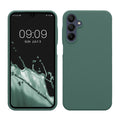 kwmobile Hülle kompatibel mit Samsung Galaxy A15 5G Hülle - Silikon Handy Case - Handyhülle weiche Oberfläche - kabelloses Laden - Tannengrün Tannengrün  