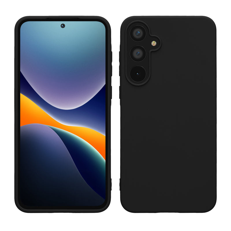 kwmobile Hülle kompatibel mit Samsung Galaxy A55 5G Hülle - weiches TPU Silikon Case - Cover geeignet für kabelloses Laden - Schwarz Schwarz  