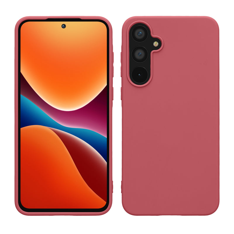 kwmobile Hülle kompatibel mit Samsung Galaxy A55 5G Hülle - weiches TPU Silikon Case - Cover geeignet für kabelloses Laden - Dark Rose Dark Rose  