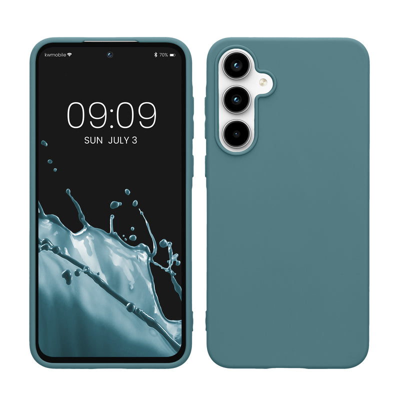 kwmobile Hülle kompatibel mit Samsung Galaxy A55 5G Hülle - weiches TPU Silikon Case - Cover geeignet für kabelloses Laden - Arctic Night Arctic Night  