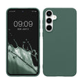 kwmobile Hülle kompatibel mit Samsung Galaxy A55 5G Hülle - weiches TPU Silikon Case - Cover geeignet für kabelloses Laden - Tannengrün Tannengrün  
