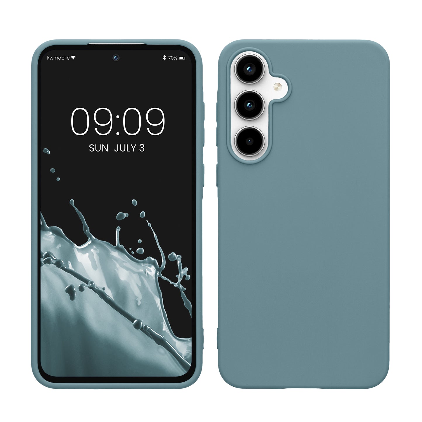 kwmobile Hülle kompatibel mit Samsung Galaxy A55 5G Hülle - weiches TPU Silikon Case - Cover geeignet für kabelloses Laden - Antique Stone Antique Stone  
