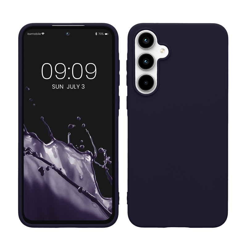 kwmobile Hülle kompatibel mit Samsung Galaxy A55 5G Hülle - weiches TPU Silikon Case - Cover geeignet für kabelloses Laden - Deep Ocean Deep Ocean  