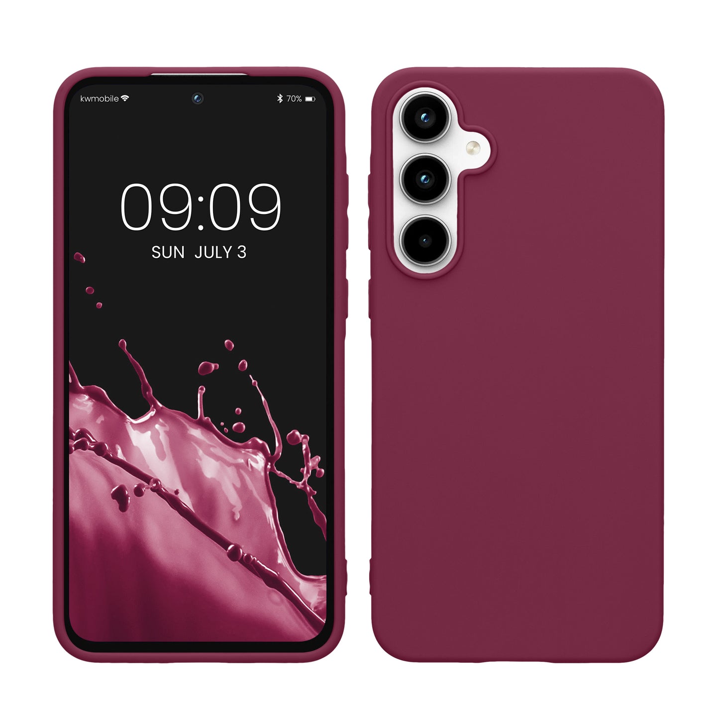 kwmobile Hülle kompatibel mit Samsung Galaxy A55 5G Hülle - weiches TPU Silikon Case - Cover geeignet für kabelloses Laden - Magenta Lila Magenta Lila  