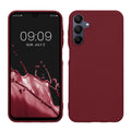 kwmobile Hülle kompatibel mit Samsung Galaxy A15 5G Hülle - weiches TPU Silikon Case - Cover geeignet für kabelloses Laden - Bordeaux Violett Bordeaux Violett  