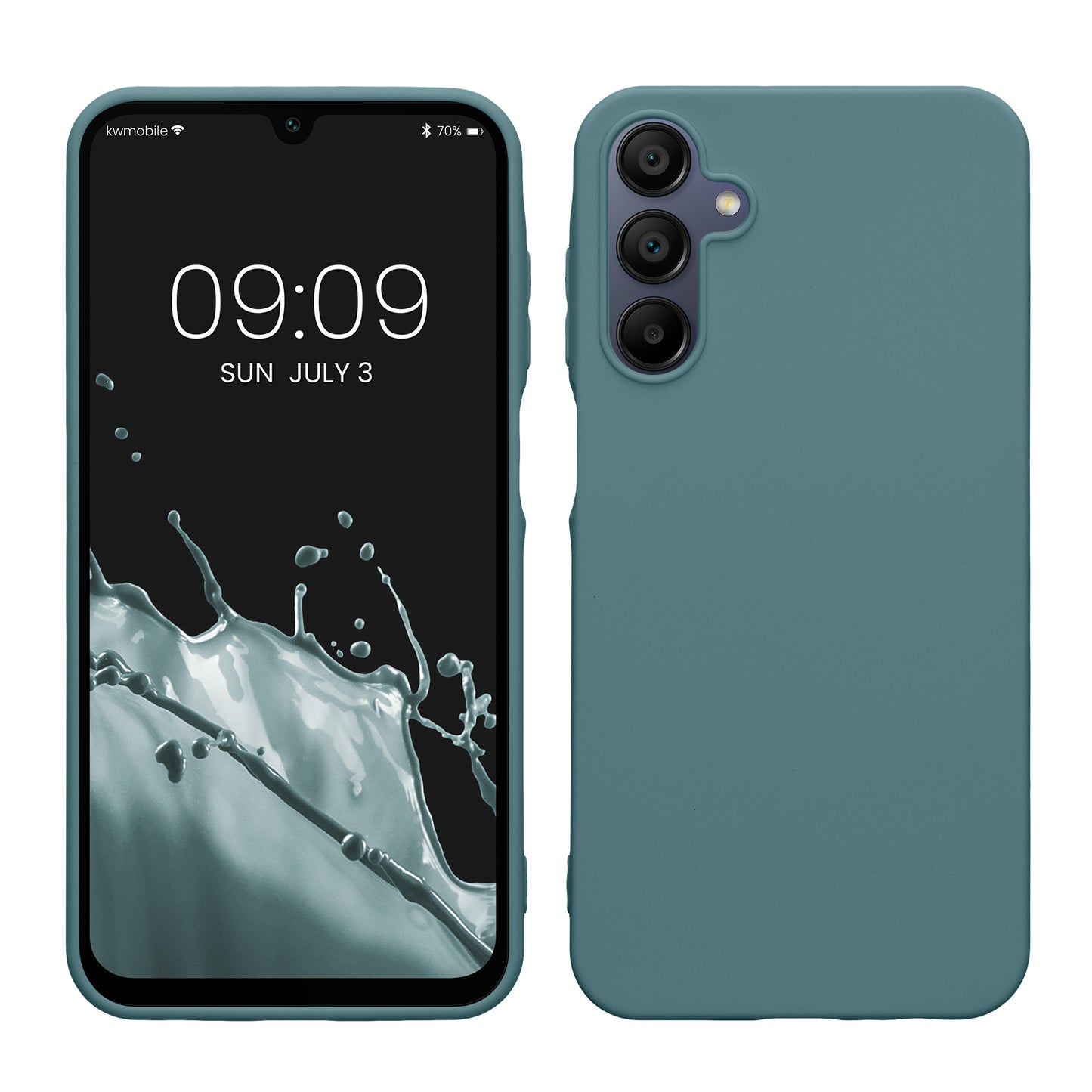 kwmobile Hülle kompatibel mit Samsung Galaxy A15 5G Hülle - weiches TPU Silikon Case - Cover geeignet für kabelloses Laden - Arctic Night Arctic Night  