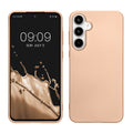 kwmobile Case kompatibel mit Samsung Galaxy A55 5G Hülle - Schutzhülle aus Silikon metallisch schimmernd - Handyhülle Metallic Gold Metallic Gold  