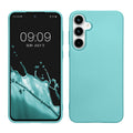 kwmobile Case kompatibel mit Samsung Galaxy A55 5G Hülle - Schutzhülle aus Silikon metallisch schimmernd - Handyhülle Metallic Mintgrün Metallic Mintgrün  