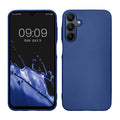 kwmobile Case kompatibel mit Samsung Galaxy A15 5G Hülle - Schutzhülle aus Silikon metallisch schimmernd - Handyhülle Metallic Blau Metallic Blau  