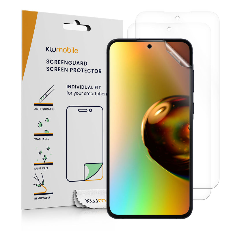 kwmobile 3x Displayschutzfolie kompatibel mit Samsung Galaxy A55 5G Folie - klare Schutzfolien Set in transparent Transparent  