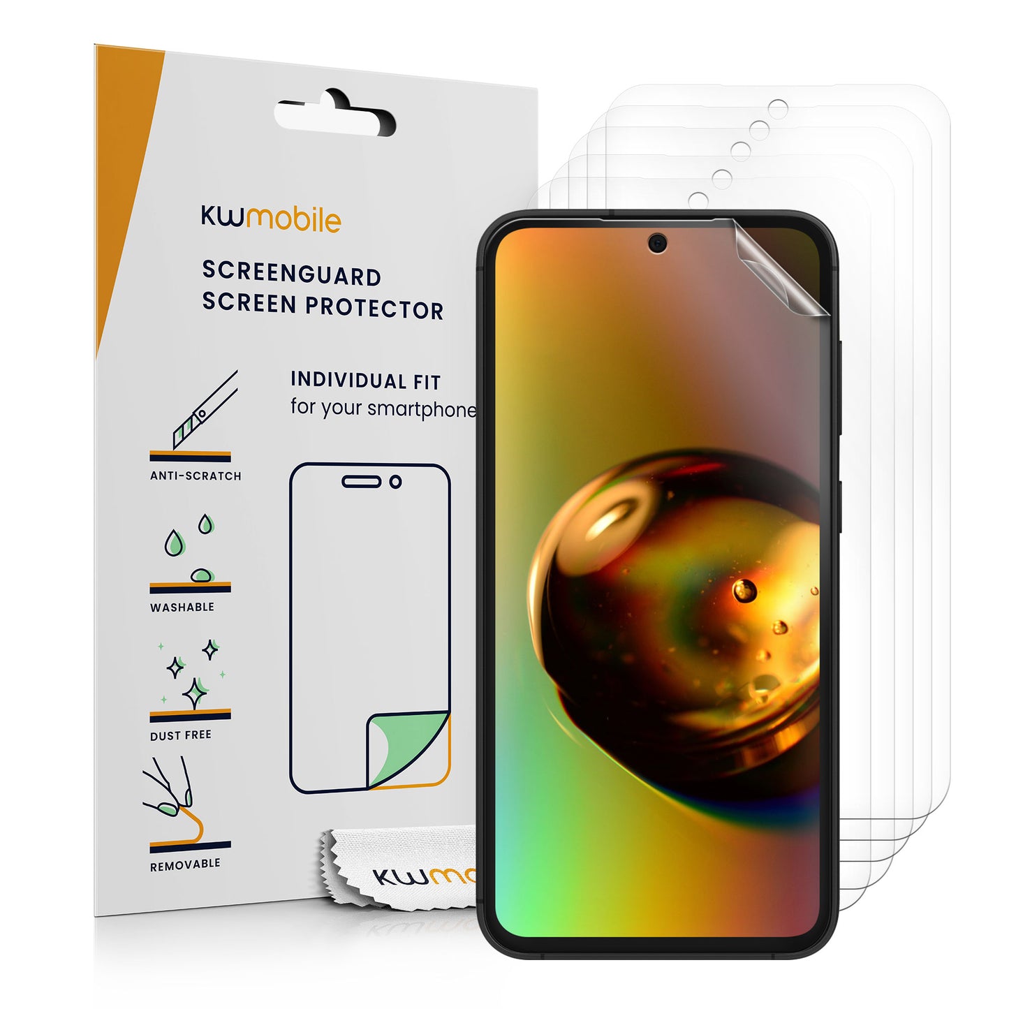 kwmobile 6x Displayschutzfolie kompatibel mit Samsung Galaxy S23 FE Folie - klare Schutzfolien Set in transparent Transparent  