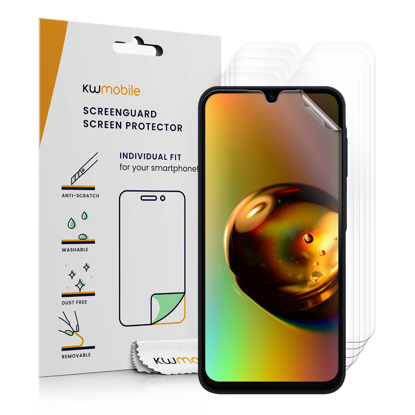kwmobile 6x Displayschutzfolie kompatibel mit Samsung Galaxy A15 5G Folie - klare Schutzfolien Set in transparent Transparent  