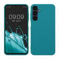 kwmobile Hülle kompatibel mit Samsung Galaxy A25 Hülle - weiches TPU Silikon Case - Cover geeignet für kabelloses Laden - Petrol matt Petrol matt  