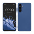 kwmobile Case kompatibel mit Samsung Galaxy A25 Hülle - Schutzhülle aus Silikon metallisch schimmernd - Handyhülle Metallic Blau Metallic Blau  