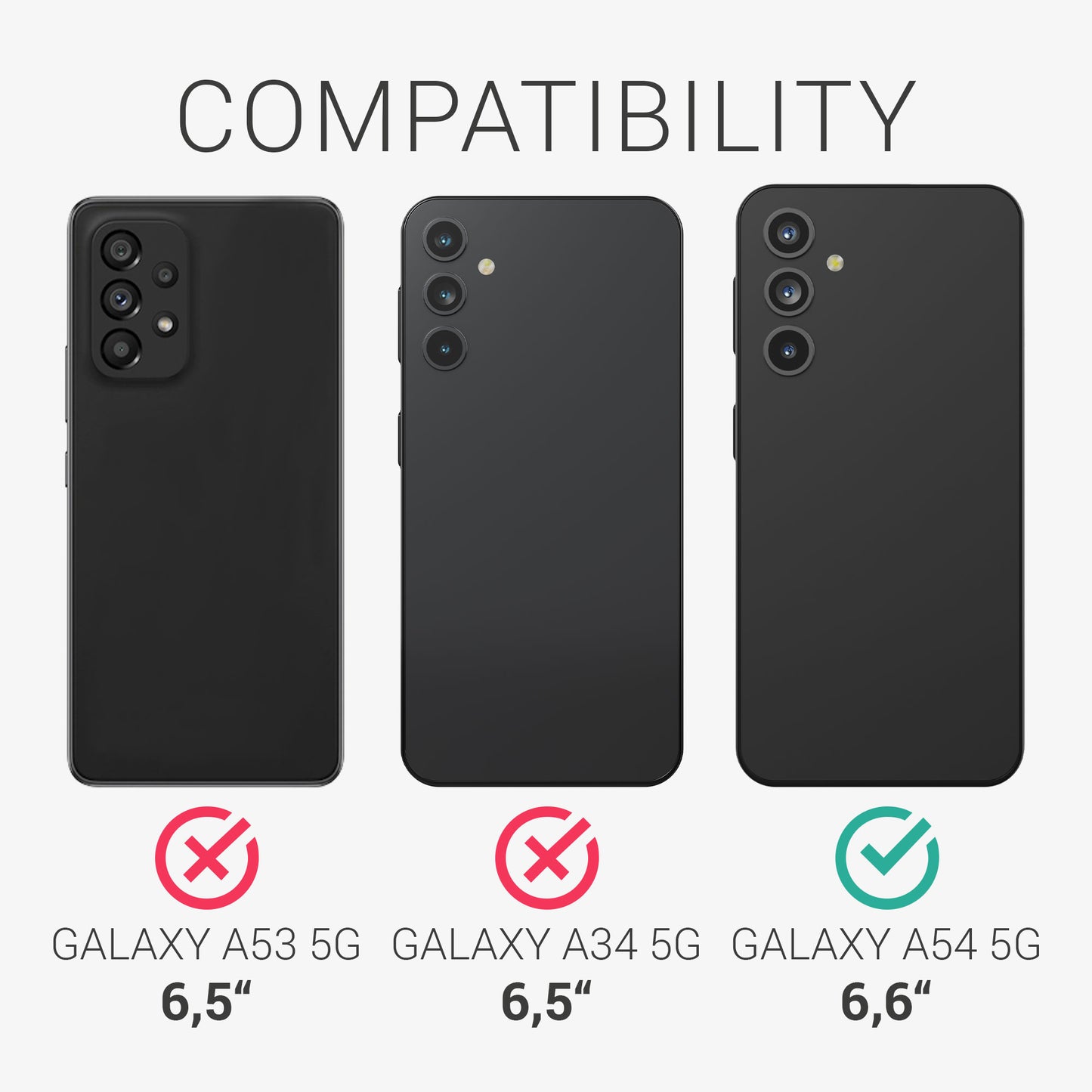 3x Displayschutzfolie matt kompatibel mit Samsung Galaxy A54 5G
