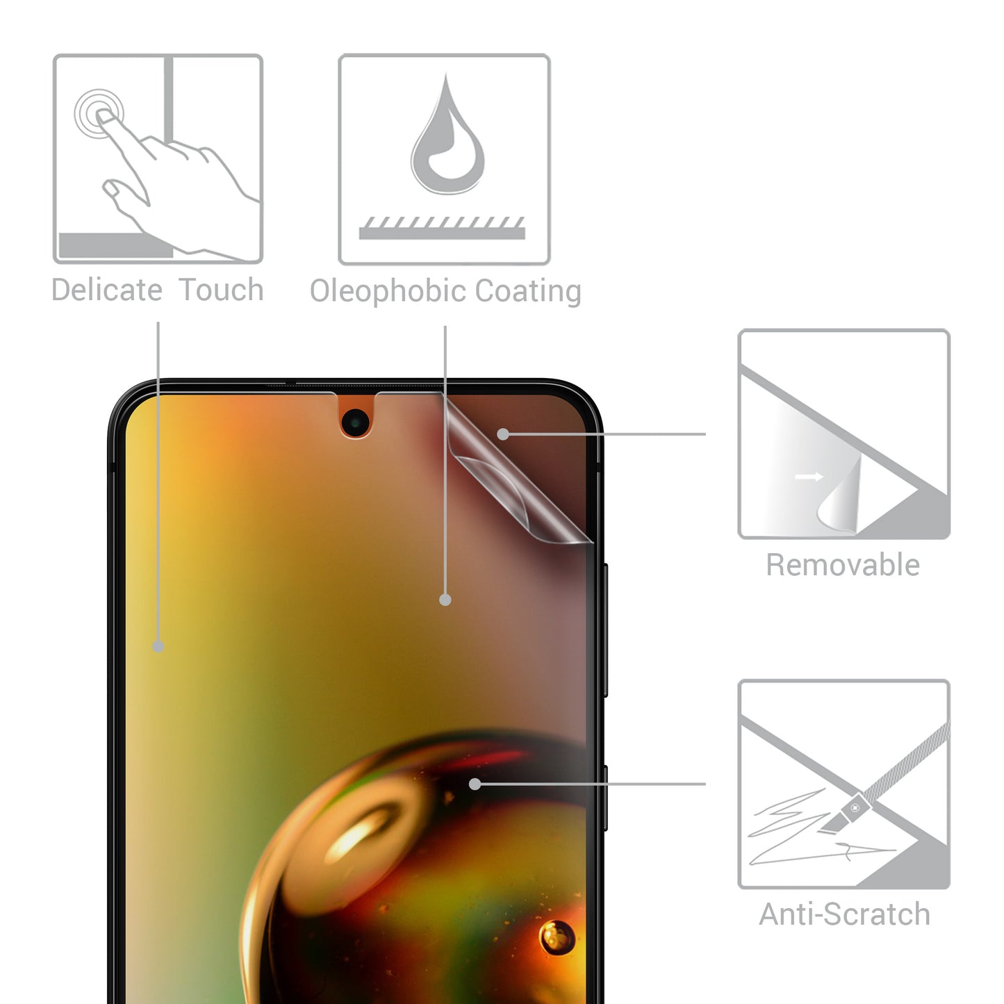 3x Displayschutzfolie matt kompatibel mit Samsung Galaxy S21 FE