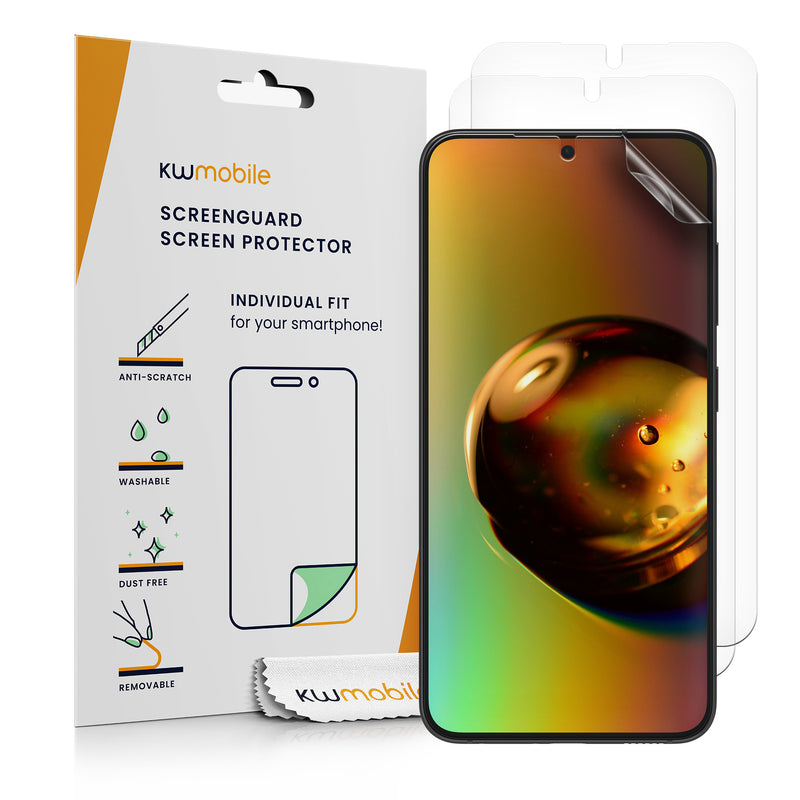 kwmobile 3x Folie matt kompatibel mit Samsung Galaxy S24 - Displayschutzfolie Schutzfolie - Displayschutz Displayfolie entspiegelt Matt Transparent  