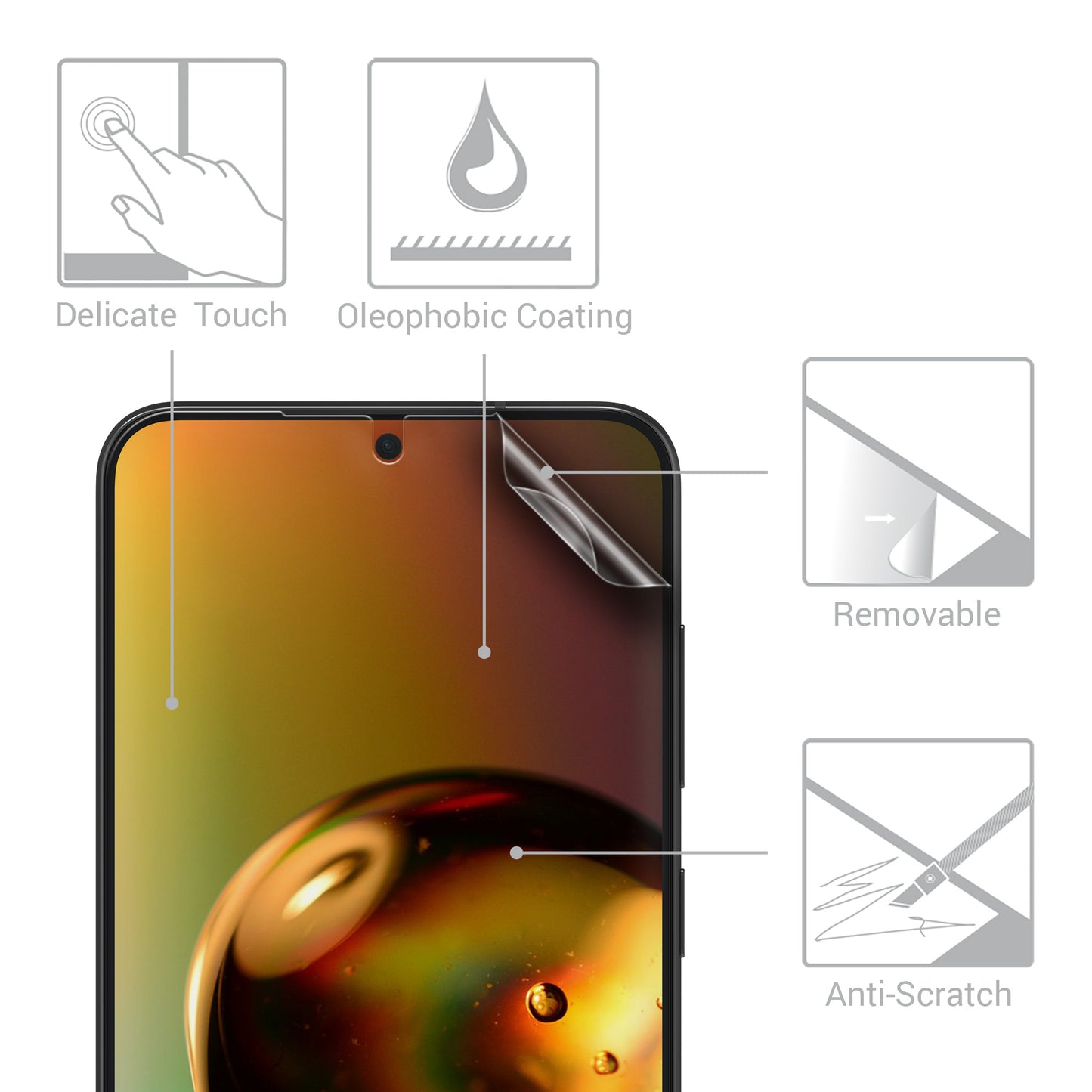 3x Displayschutzfolie matt kompatibel mit Samsung Galaxy S24