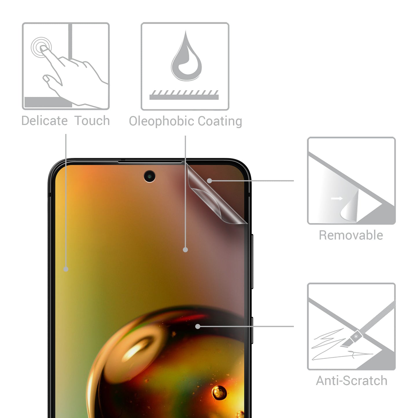 3x Displayschutzfolie matt kompatibel mit Samsung Galaxy A55 5G