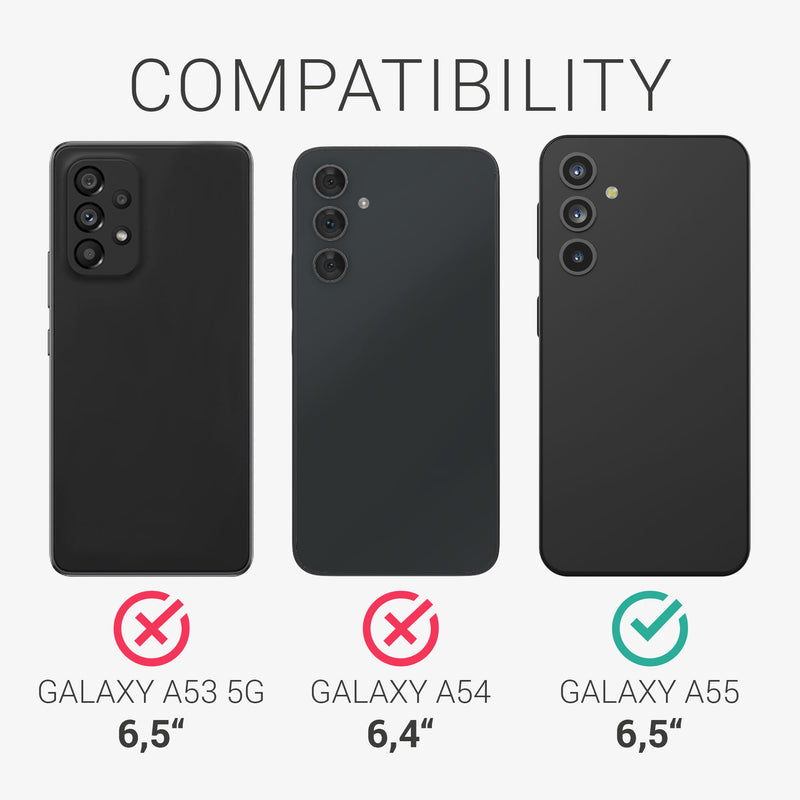 3x Displayschutzfolie matt kompatibel mit Samsung Galaxy A55 5G