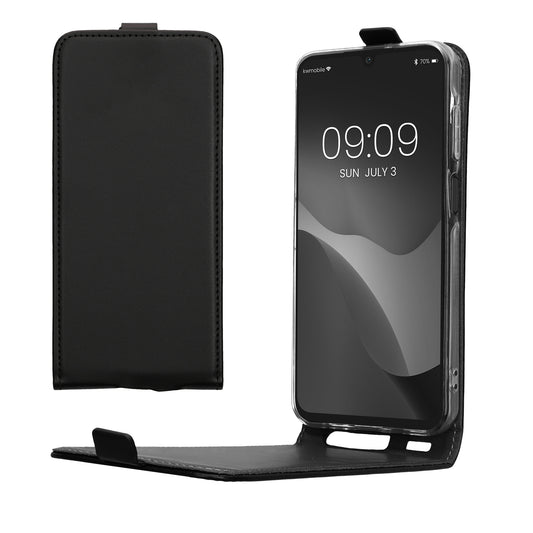 kwmobile Schutzhülle kompatibel mit Samsung Galaxy A15 5G - Hülle Handy - Flip Case Handyhülle Schwarz Schwarz  