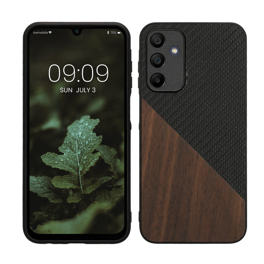 kwmobile Hülle kompatibel mit Samsung Galaxy A15 5G - Handyhülle - Handy Schutzhülle - Smartphone Cover - Dunkelbraun Schwarz Dunkelbraun  [dsg01]