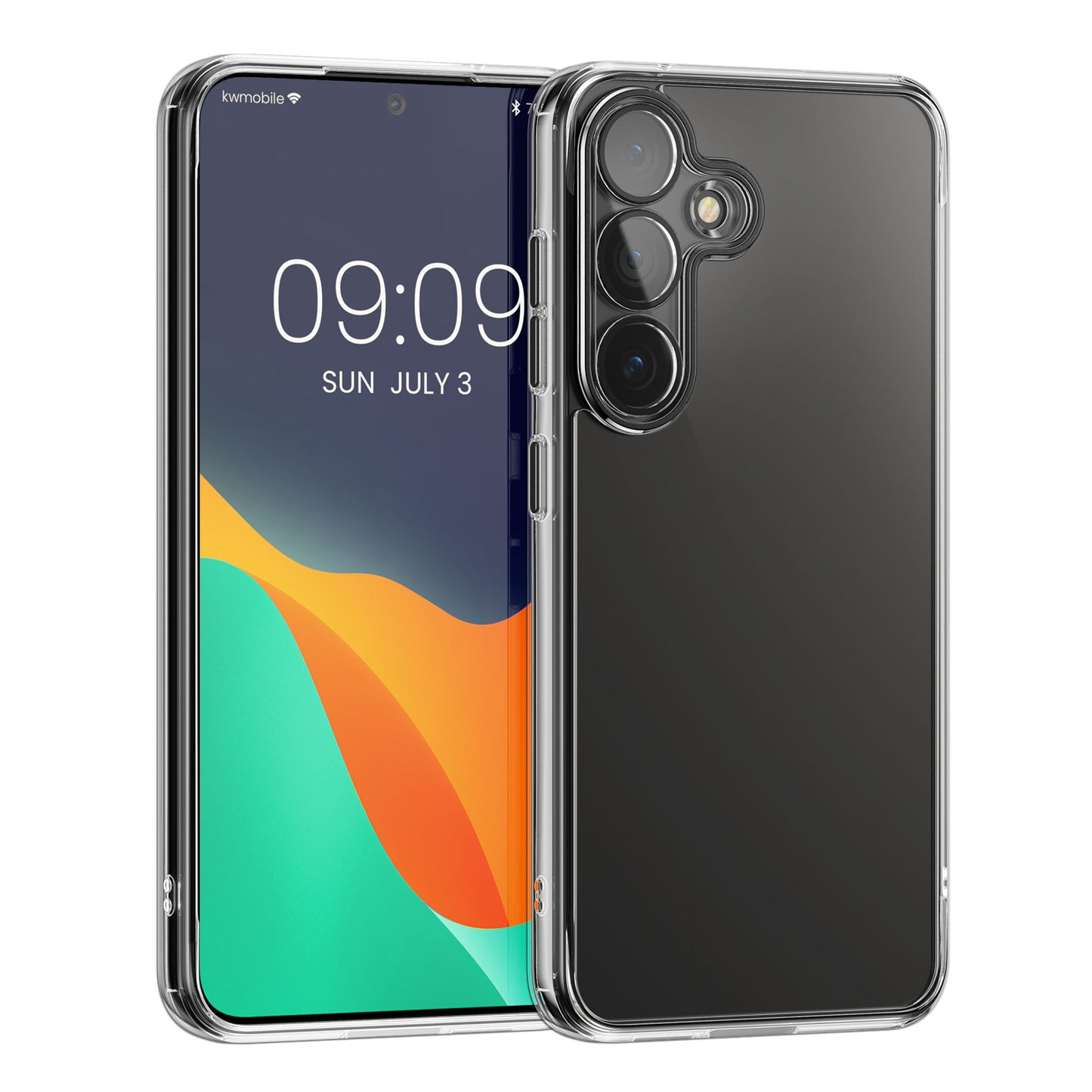 kwmobile Hülle kompatibel mit Samsung Galaxy S23 FE Hülle - harte Kunststoff Handyhülle mit Kameraschutz - Anti-Gelb - Case in Transparent Transparent  [dsg01]