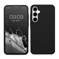 kwmobile Hülle kompatibel mit Samsung Galaxy A35 Hülle - Silikon Handy Case - Handyhülle weiche Oberfläche - kabelloses Laden - Schwarz Schwarz  
